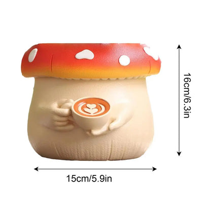 Shroom Coffee Flower Pot