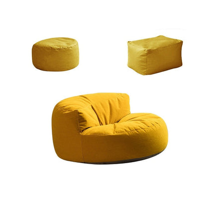 Chenille Bean Bag Pouf Chair Set