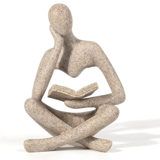 Abstract Thinker & Reader Sculpture Collection Figurine Sculpture