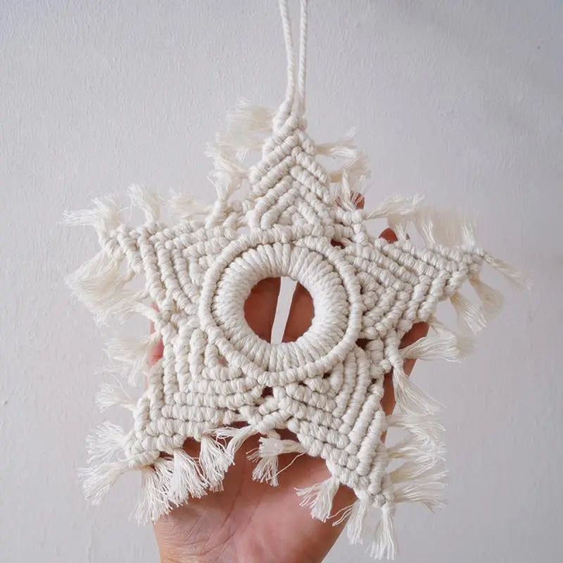 Hand Woven Macrame Christmas Tree Decor