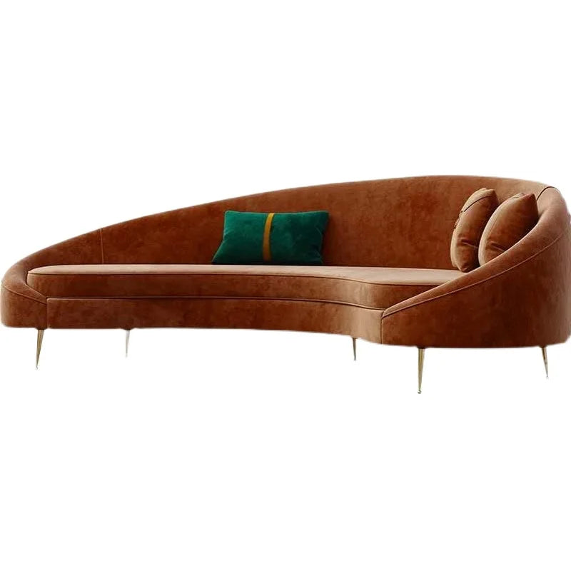 Einzelnes geschwungenes Mid-Century-Sofa