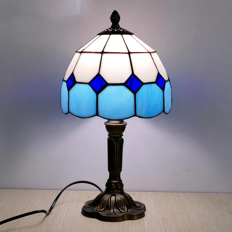 Vintage Stained Glass Desk Lamp