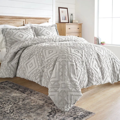 Ensemble de housse de couette en chenille 3 pièces