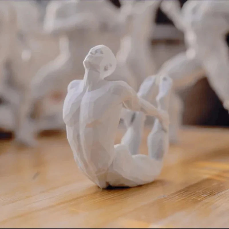 Minimalist 3D Printed Yoga Pose Figurine