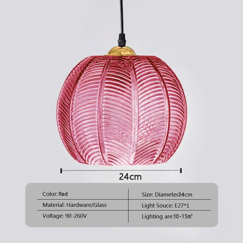 Colorful Nordic Palm Leaf Pendant Light