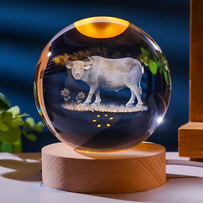 12 Chinese Zodiac Crystal Ball Light