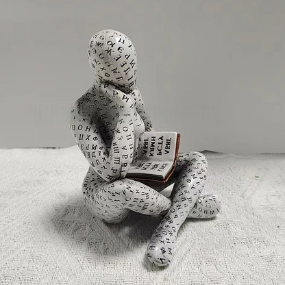 Pulp Reading Woman Abstract Art Statue