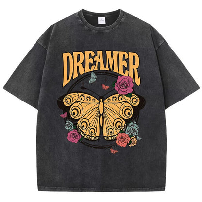T-shirt graphique vintage Butterfly Dreamer