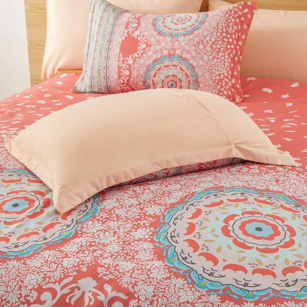 Pink Medallion Bedding Set