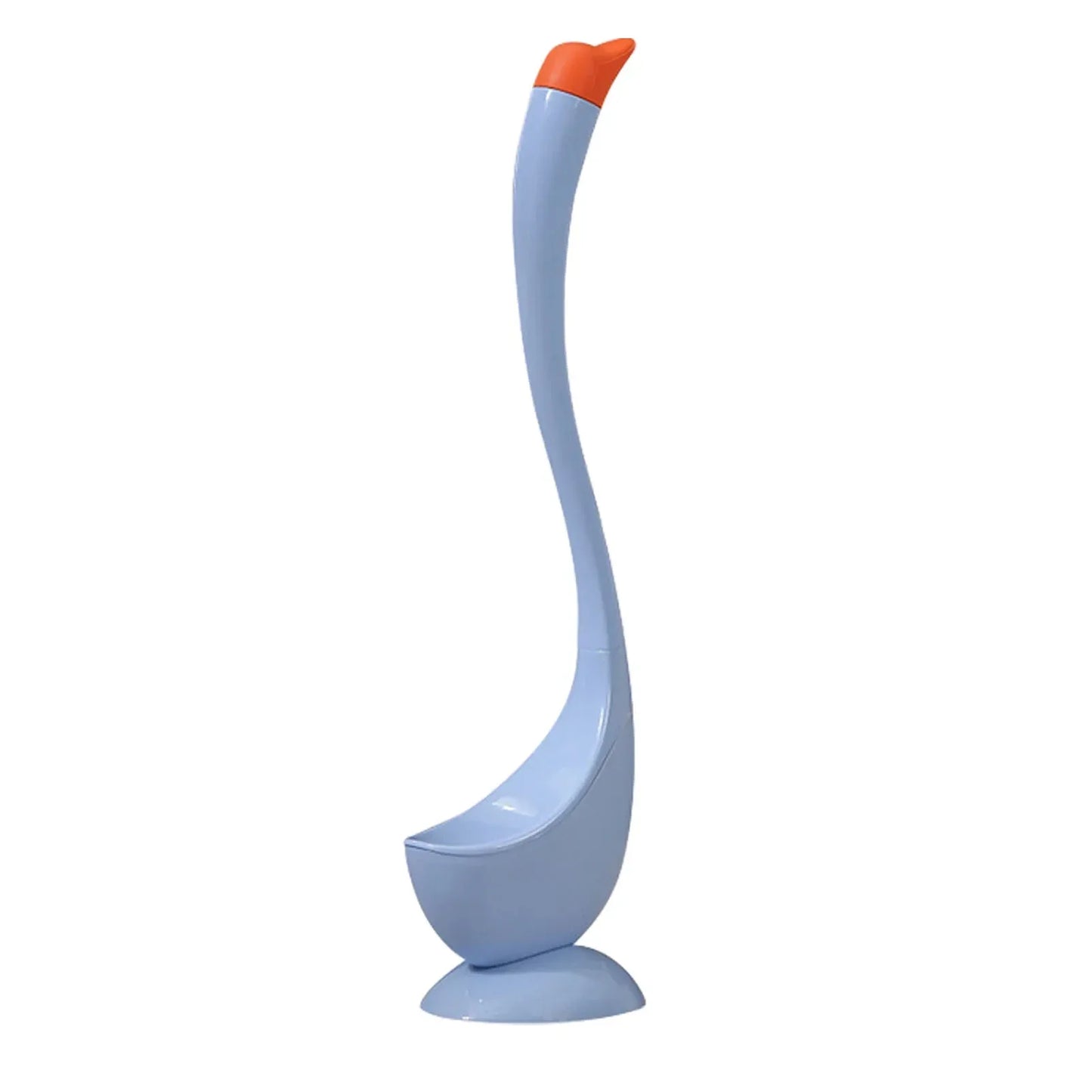 Elegant Swan-Shaped Toilet Brush & Holder Set