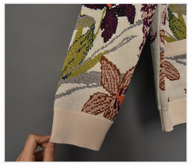 Floral Garden Knitted Cardigan