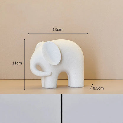 Nordic Style Elephant Resin Statue