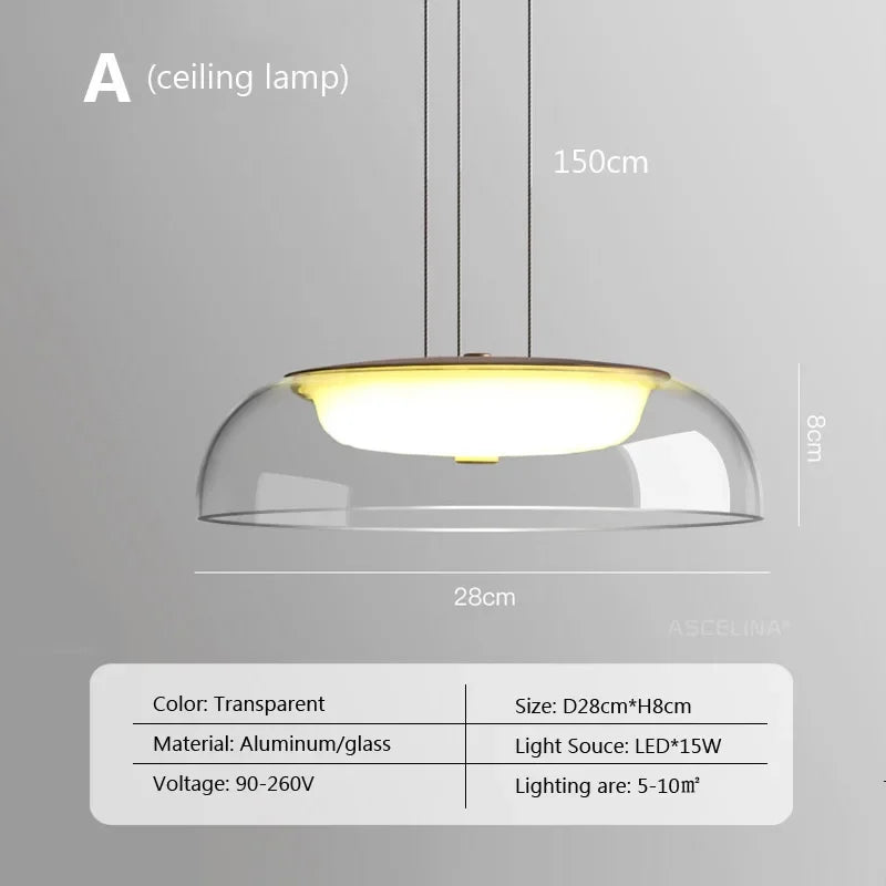 Minimalistische postmoderne Deckenlampe