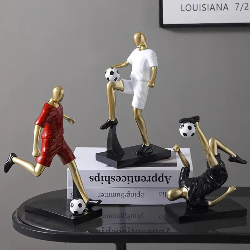 Creative Football & Basketball Player Resin Statue Ornament for Home & Office Decor