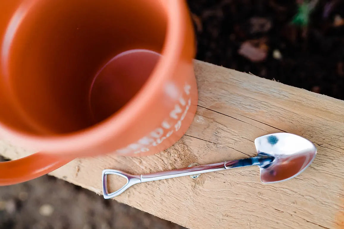 Gardener Of The Year Plant Pot Mug with Shovel Spoon