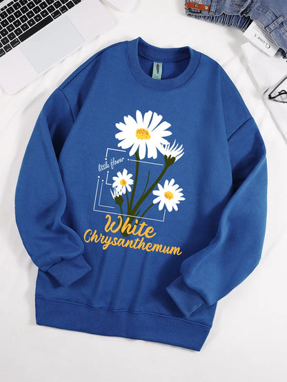 Little White Chrysanthemum Sweatshirt
