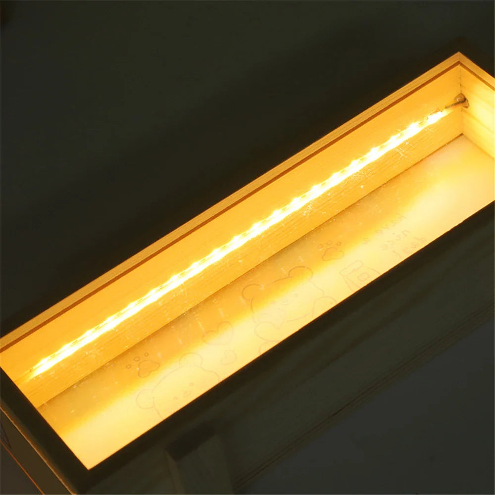 LED-Nachtlicht aus Holz und Acryl