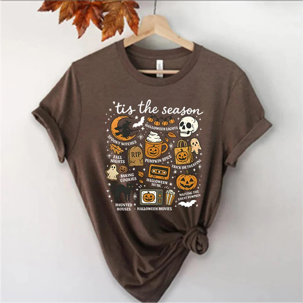 Tis The Season Shirt Retro Halloween Graphic Tee