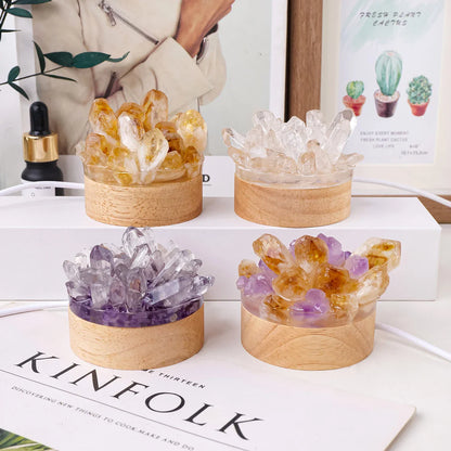 Natürliche Amethyst-Kristalllampe