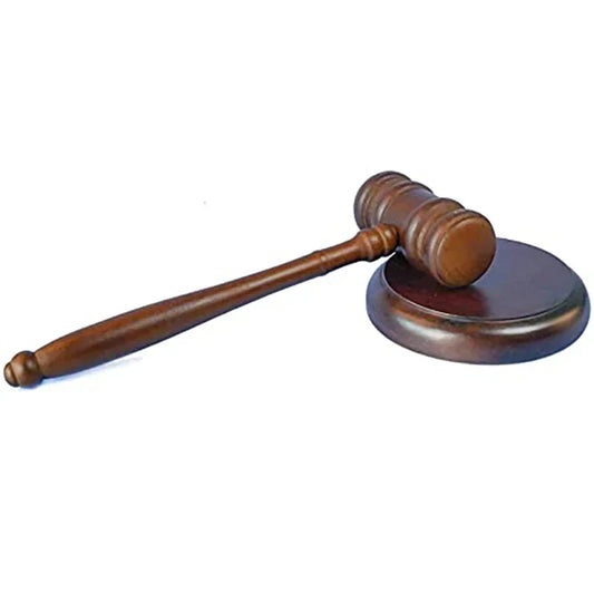 Handcrafted Wooden Judge Gavel with Sound Block