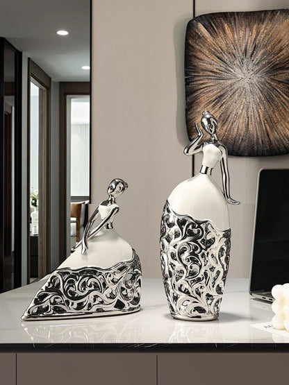 Modern Ceramic Dancer Figurine Sculpture