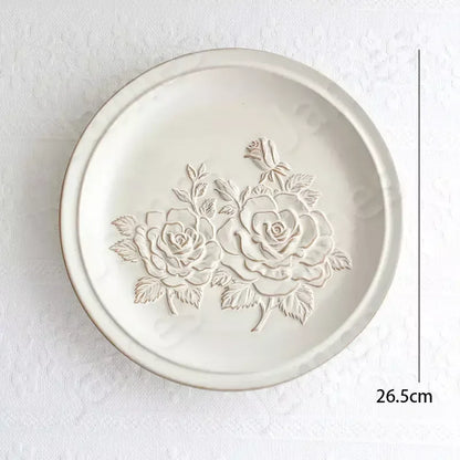 French Embossed Flowers Plates