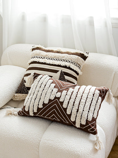 Coffee Ivory Boho Cushion Covers