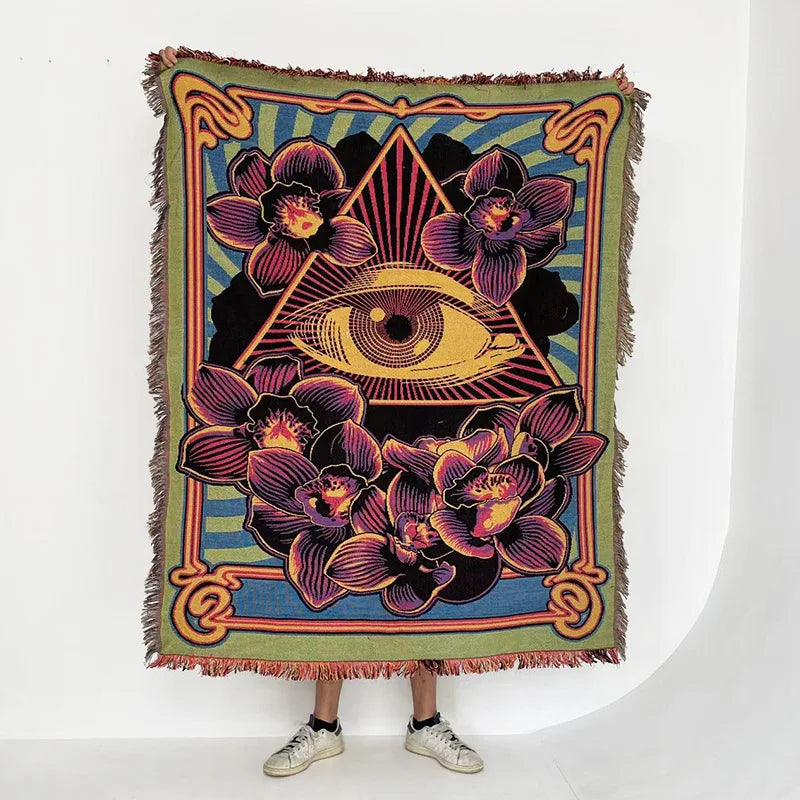 Mystical Purple Eye Throw Blanket