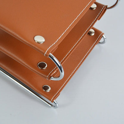 Leather and Metal Storage Organizer