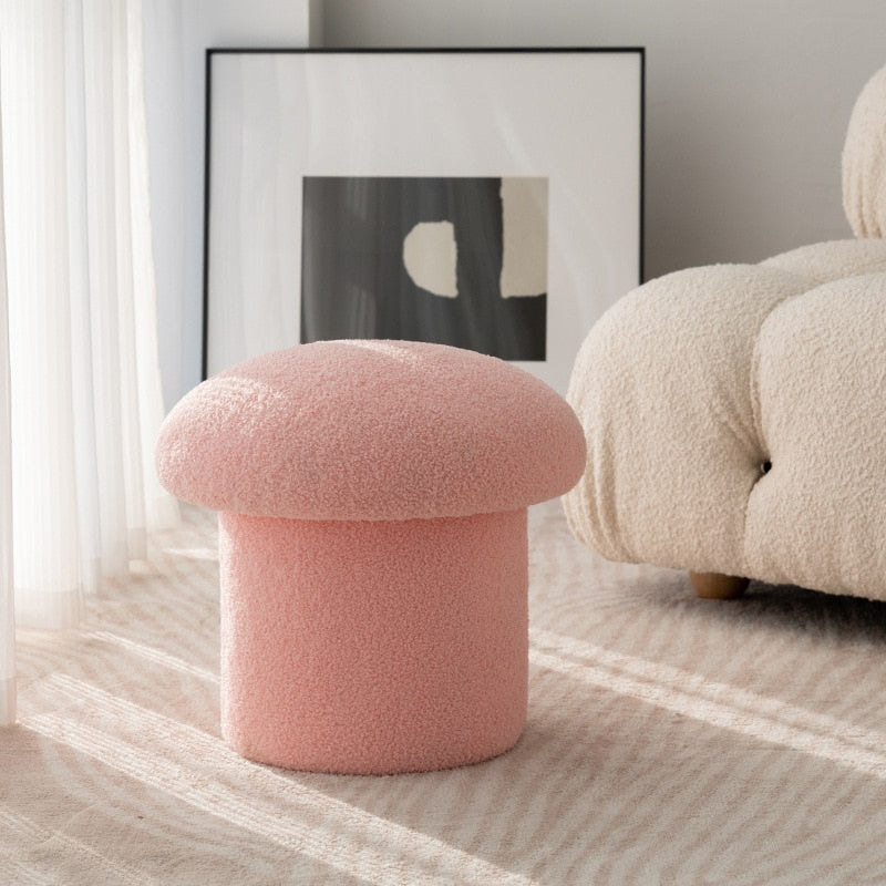 Mushroom Velvet Stool