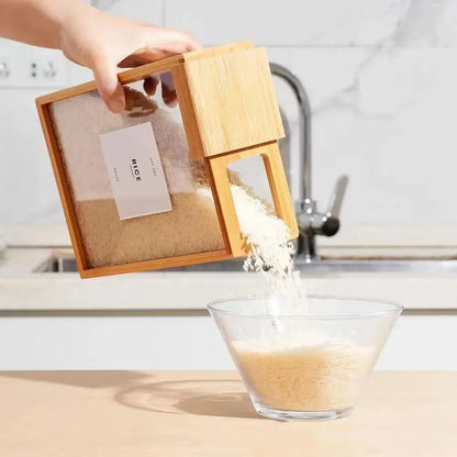 Bamboo Cereal and Food Dispenser