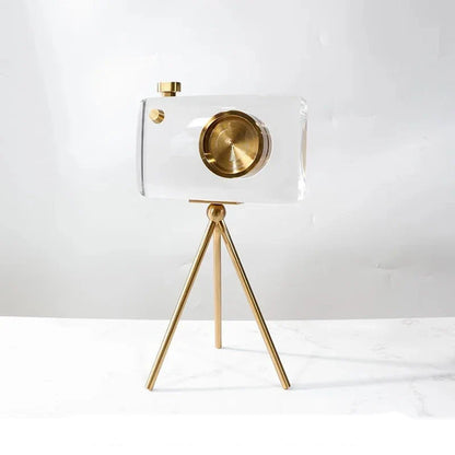 Modern Minimalist Gold Tripod Sculpture