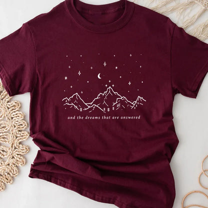 Dreams That Are Answered Mountain Sky T-Shirt