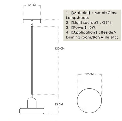 Simplicity Glass Pendant Light