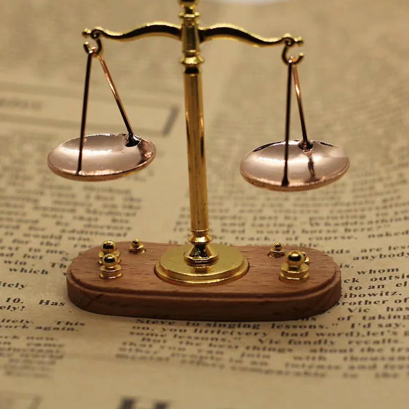 Miniature Vintage Justice Scale