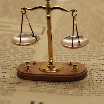 Miniature Vintage Justice Scale