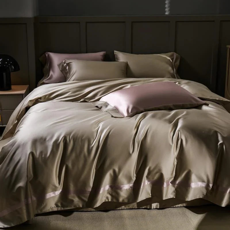 Manya Classic Solid Reversible Egyptian Cotton Bedding Set