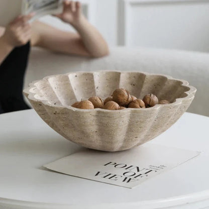 Natural Stone Fruit Bowl