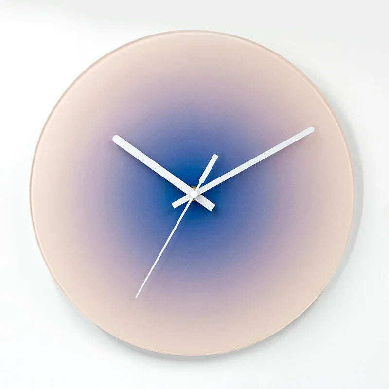 Sunset Gradient Glass Wall Clock