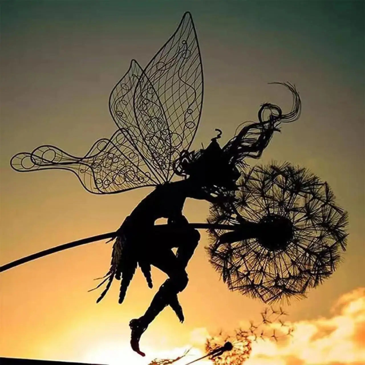 Fairy Dancing with Dandelion Garden Statue