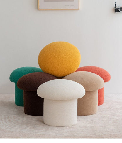 Mushroom Velvet Stool