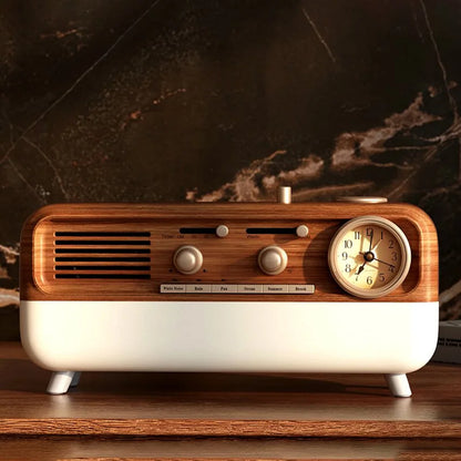 Vintage White Noise Alarm Clock with Wake-Up Light