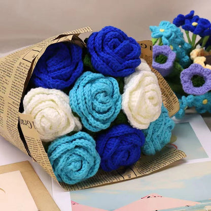 Hand-Knitted Roses Bouquet