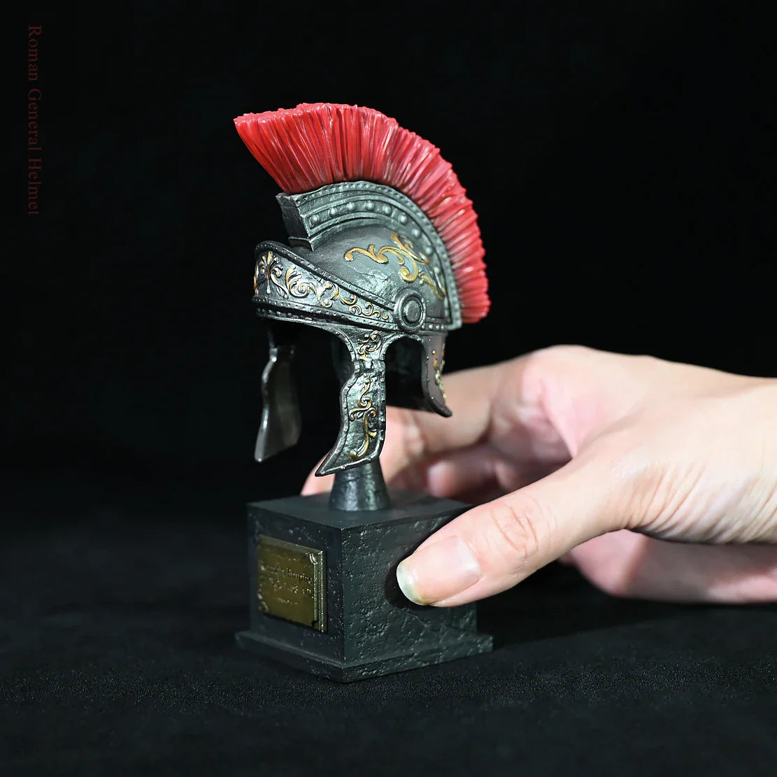 Hand Painted Roman Helmet Resin Model