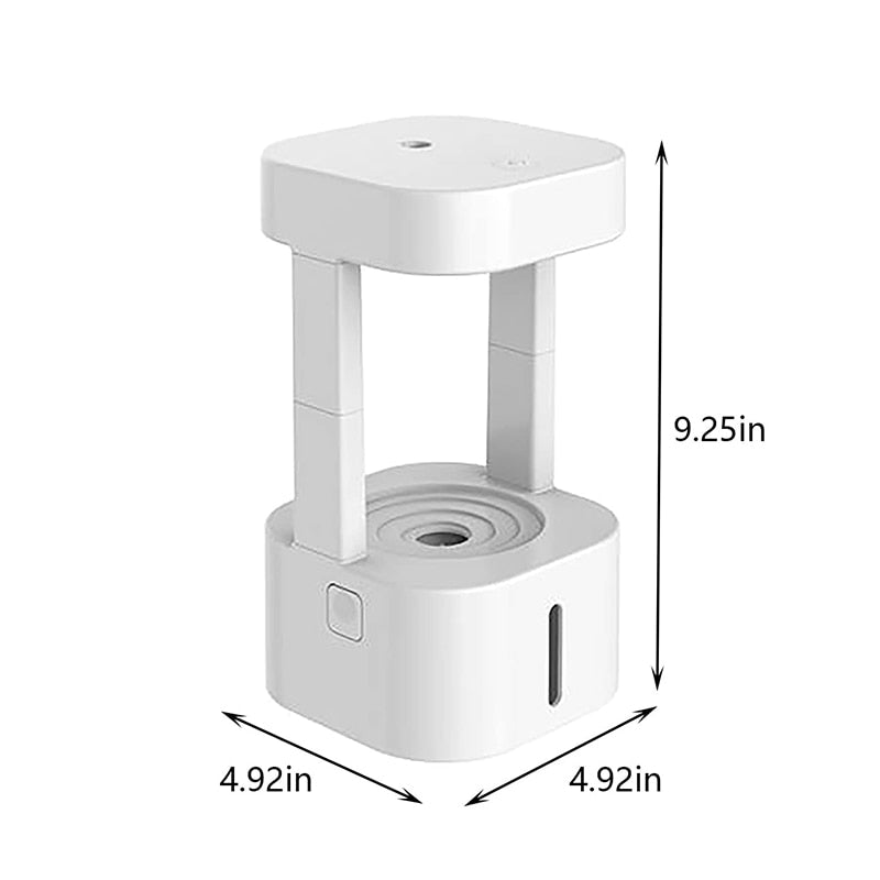 Umidificatore a goccia d'acqua antigravità