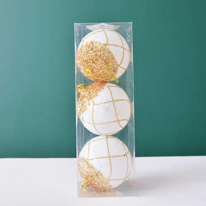 White and Gold Christmas Tree Ornaments