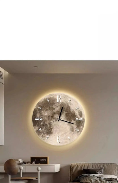LunaGlow 20-Inch LED Moon Wall Clock