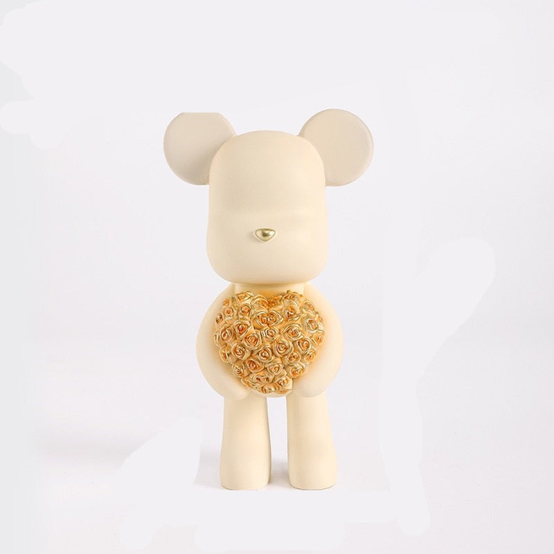 Nordic Rose Bear Figurine