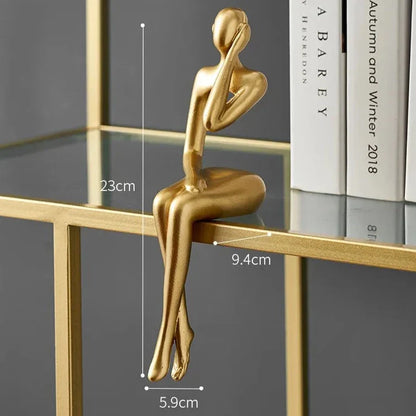 Bling Gold Abstract Figurines