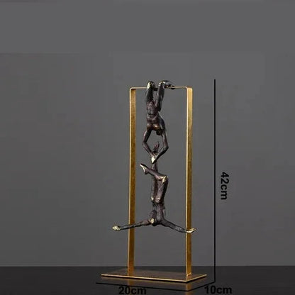 Modern Creative Resin Gymnast Sculpture